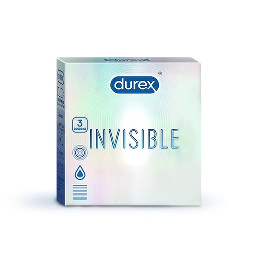 Durex Invisible Extra Thin Condoms, 3 Condoms