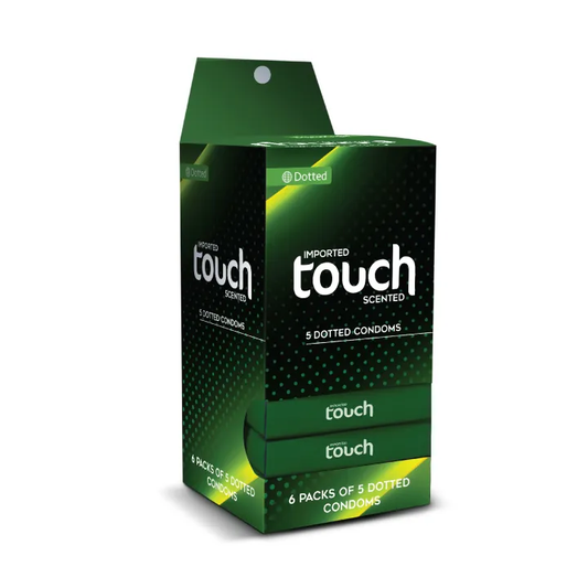 Touch dotted Condoms Dispenser - Pack of 3 - 30 Pieces (6 x 5's)